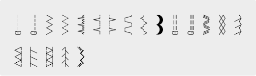 Строчки швейной машины Bernette 12